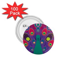 Peacock Bird Animal Feathers 1 75  Buttons (100 Pack)  by Amaryn4rt