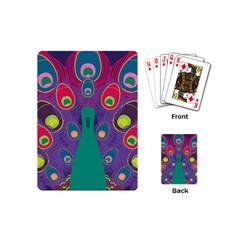 Peacock Bird Animal Feathers Playing Cards (mini) 