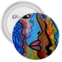 Graffiti Wall Color Artistic 3  Buttons by Amaryn4rt