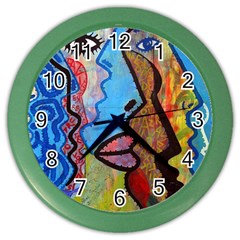 Graffiti Wall Color Artistic Color Wall Clocks by Amaryn4rt