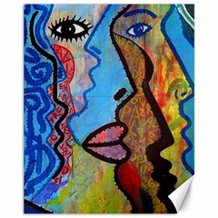 Graffiti Wall Color Artistic Canvas 11  X 14   by Amaryn4rt