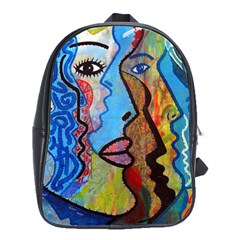 Graffiti Wall Color Artistic School Bags(large)  by Amaryn4rt