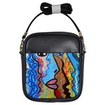 Graffiti Wall Color Artistic Girls Sling Bags Front