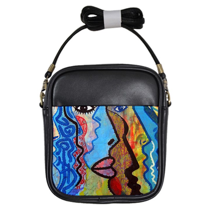 Graffiti Wall Color Artistic Girls Sling Bags