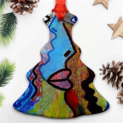 Graffiti Wall Color Artistic Christmas Tree Ornament (2 Sides) by Amaryn4rt