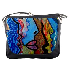 Graffiti Wall Color Artistic Messenger Bags by Amaryn4rt