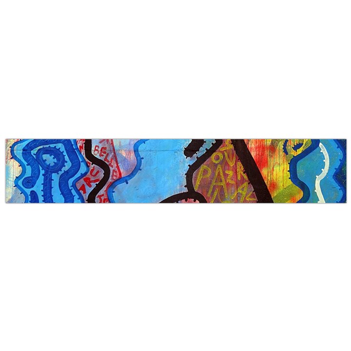 Graffiti Wall Color Artistic Flano Scarf (Large)