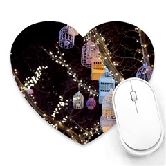 Qingdao Provence Lights Outdoors Heart Mousepads by Amaryn4rt