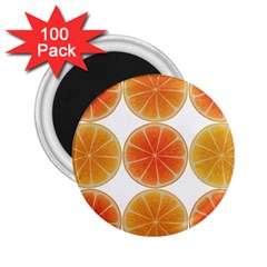 Orange Discs Orange Slices Fruit 2 25  Magnets (100 Pack)  by Amaryn4rt