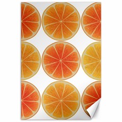 Orange Discs Orange Slices Fruit Canvas 12  X 18   by Amaryn4rt