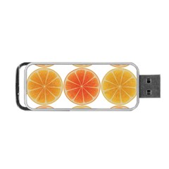 Orange Discs Orange Slices Fruit Portable Usb Flash (one Side) by Amaryn4rt