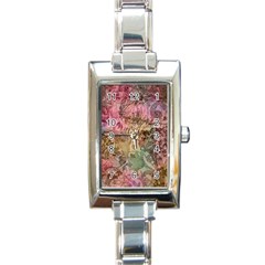 Texture Background Spring Colorful Rectangle Italian Charm Watch