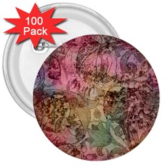 Texture Background Spring Colorful 3  Buttons (100 pack) 