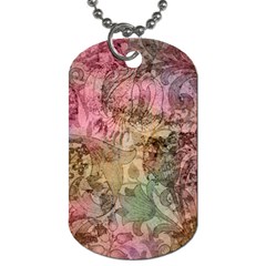 Texture Background Spring Colorful Dog Tag (Two Sides)