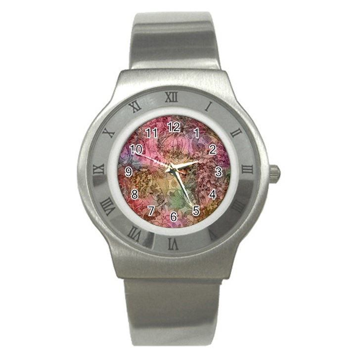 Texture Background Spring Colorful Stainless Steel Watch