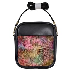 Texture Background Spring Colorful Girls Sling Bags