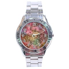 Texture Background Spring Colorful Stainless Steel Analogue Watch