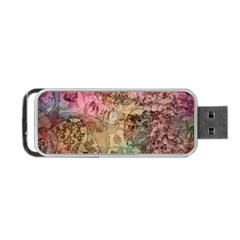 Texture Background Spring Colorful Portable Usb Flash (two Sides) by Amaryn4rt