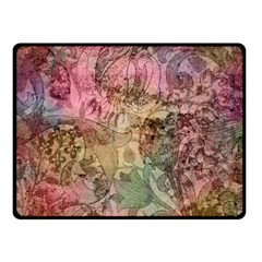 Texture Background Spring Colorful Double Sided Fleece Blanket (Small) 