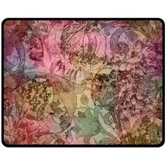 Texture Background Spring Colorful Double Sided Fleece Blanket (Medium) 