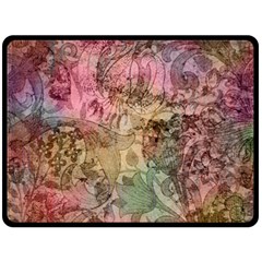 Texture Background Spring Colorful Double Sided Fleece Blanket (Large) 