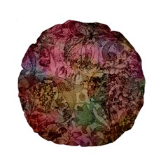 Texture Background Spring Colorful Standard 15  Premium Flano Round Cushions by Amaryn4rt