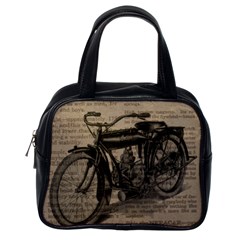 Vintage Collage Motorcycle Indian Classic Handbags (one Side) by Amaryn4rt