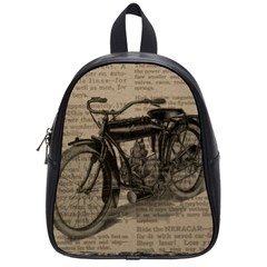 Vintage Collage Motorcycle Indian School Bags (small)  by Amaryn4rt