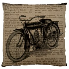 Vintage Collage Motorcycle Indian Large Flano Cushion Case (one Side) by Amaryn4rt