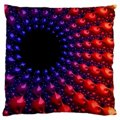 Fractal Mathematics Abstract Large Cushion Case (one Side) by Amaryn4rt