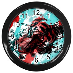 Wallpaper Background Watercolors Wall Clocks (black) by Amaryn4rt