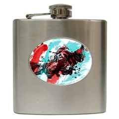 Wallpaper Background Watercolors Hip Flask (6 Oz) by Amaryn4rt