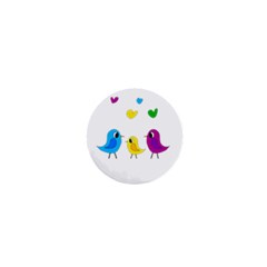 Bird Family 1  Mini Buttons by Valentinaart