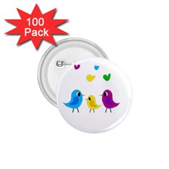 Bird Family 1 75  Buttons (100 Pack)  by Valentinaart