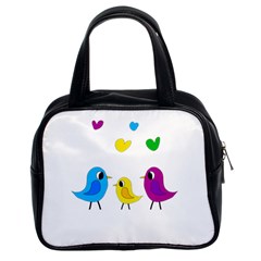 Bird Family Classic Handbags (2 Sides) by Valentinaart