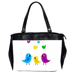 Bird Family Office Handbags (2 Sides)  by Valentinaart