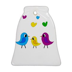 Bird Family Bell Ornament (2 Sides) by Valentinaart