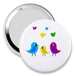 Bird family 3  Handbag Mirrors Front