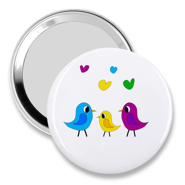 Bird family 3  Handbag Mirrors