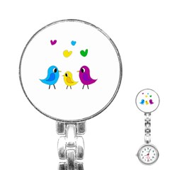 Bird Family Stainless Steel Nurses Watch by Valentinaart