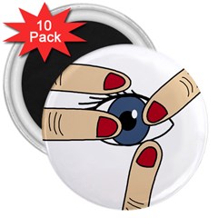 Poke 3  Magnets (10 Pack)  by Valentinaart