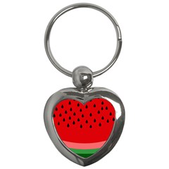 Watermelon  Key Chains (heart)  by Valentinaart