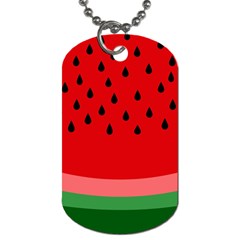 Watermelon  Dog Tag (one Side) by Valentinaart