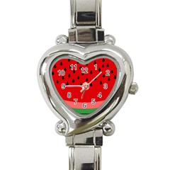 Watermelon  Heart Italian Charm Watch by Valentinaart