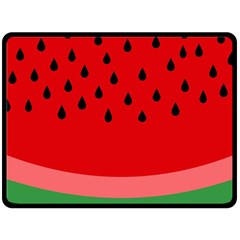 Watermelon  Fleece Blanket (large)  by Valentinaart