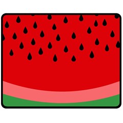 Watermelon  Fleece Blanket (medium)  by Valentinaart