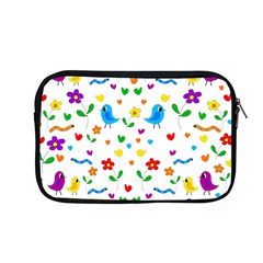 Cute Birds And Flowers Pattern Apple Macbook Pro 13  Zipper Case by Valentinaart