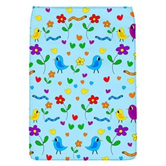 Blue Cute Birds And Flowers  Flap Covers (s)  by Valentinaart