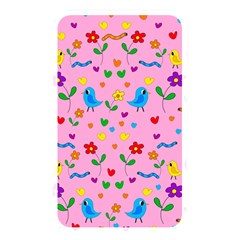 Pink Cute Birds And Flowers Pattern Memory Card Reader by Valentinaart