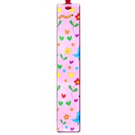 Pink cute birds and flowers pattern Large Book Marks Front